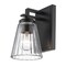 Z-Lite Lyna Wall Sconce, 1-Light, 5 In.W x 6.5 In.L x 9 In.H, Matte Black/Clear 823-1S-MB - alternate 4